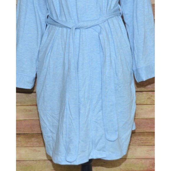 Charter Club Intimates Ladies Blue Soft French Terry Robe Size L Pockets Belt - Picture 3 of 10